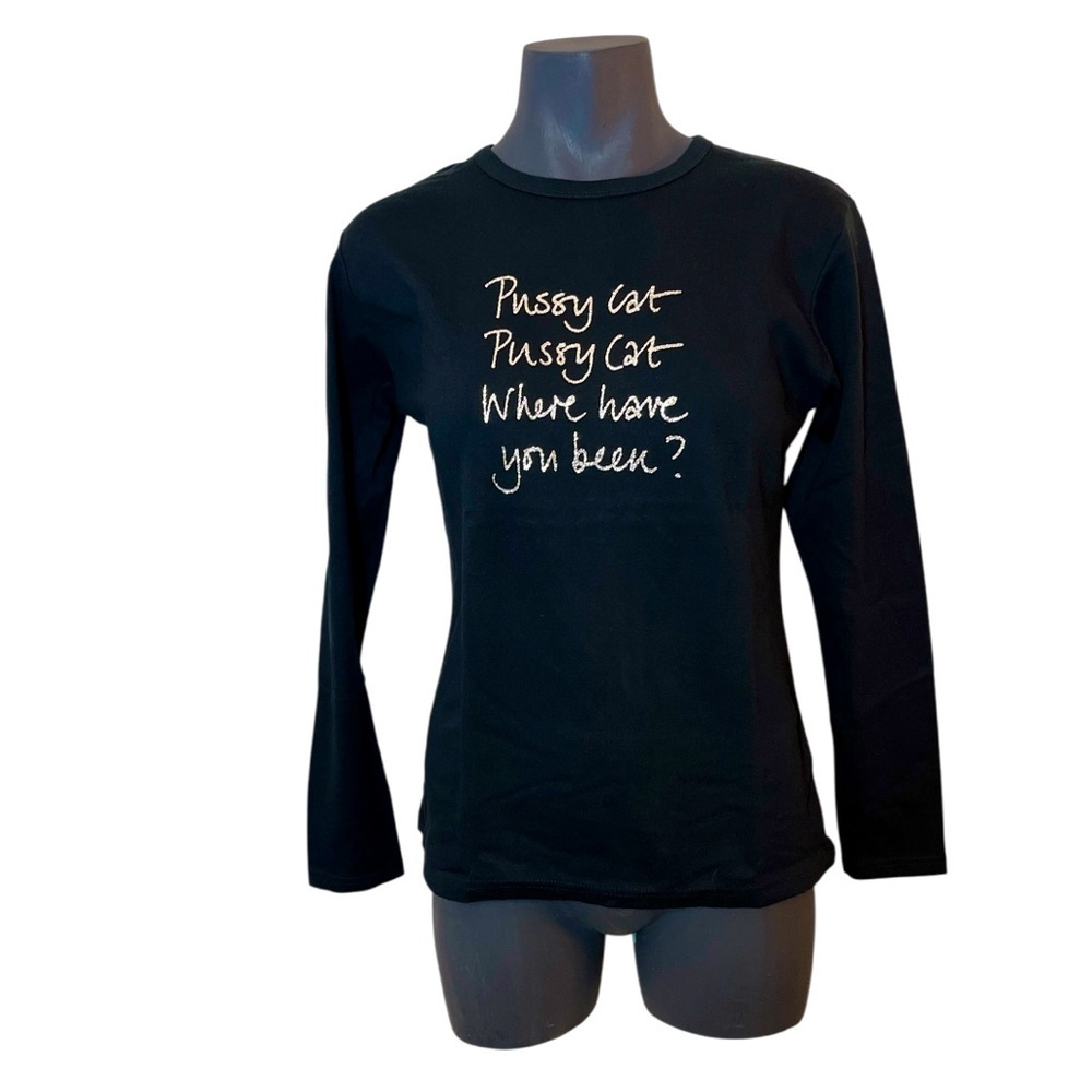 London England Souvenir Long Sleeve Shirt Black Glitter